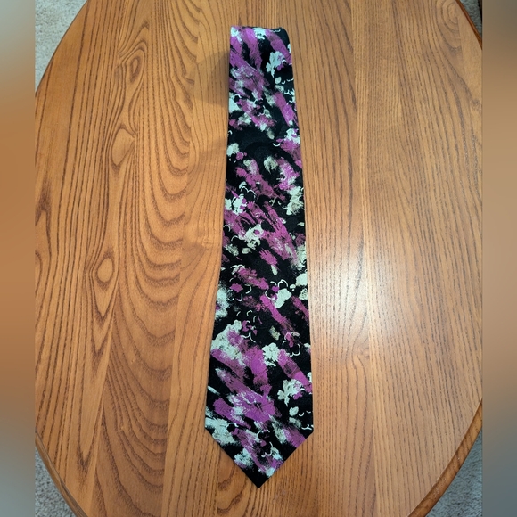 Brioni Other - Brioni Purple and Black Floral Silk Tie